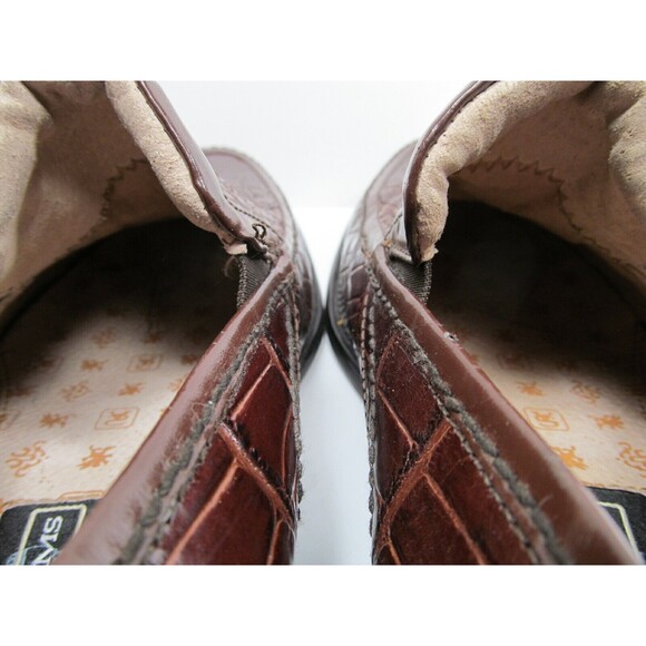 Stacy Adams Genuine Snake Brown Leather Tassel Loafers Mens Size US 8 M - Picture 9 of 12